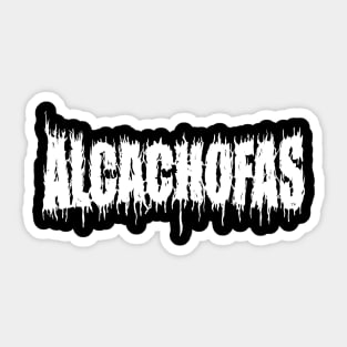 Alcachofas white Sticker